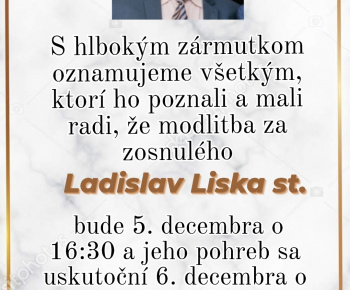 Aktuality / Smútočný oznam - Gyászjelentés - foto