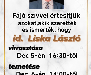 Aktuality / Smútočný oznam - Gyászjelentés - foto