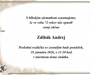 Aktuality / Smútočný oznam - Gyászjelentés - foto