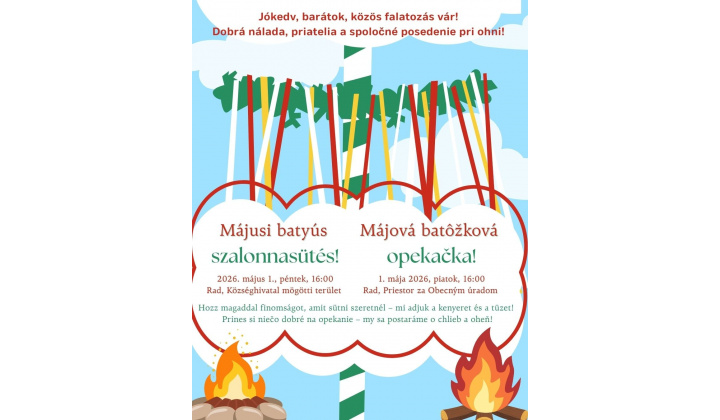 Májová batôžková opekačka